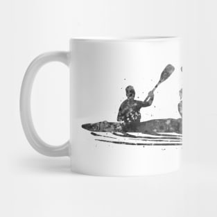 Kayak black and white Mug